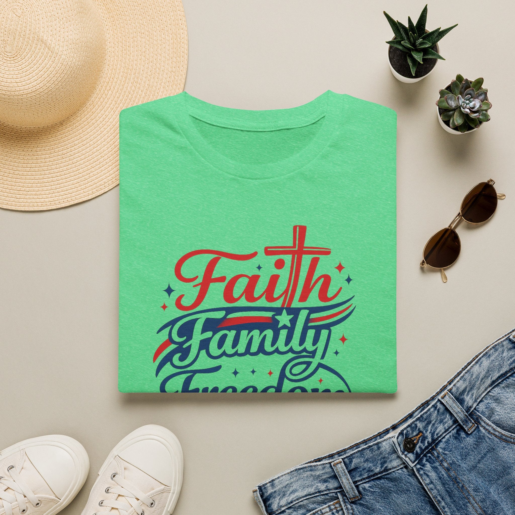 Faith Family Freedom T-Shirt — Patriotic Christian Tee