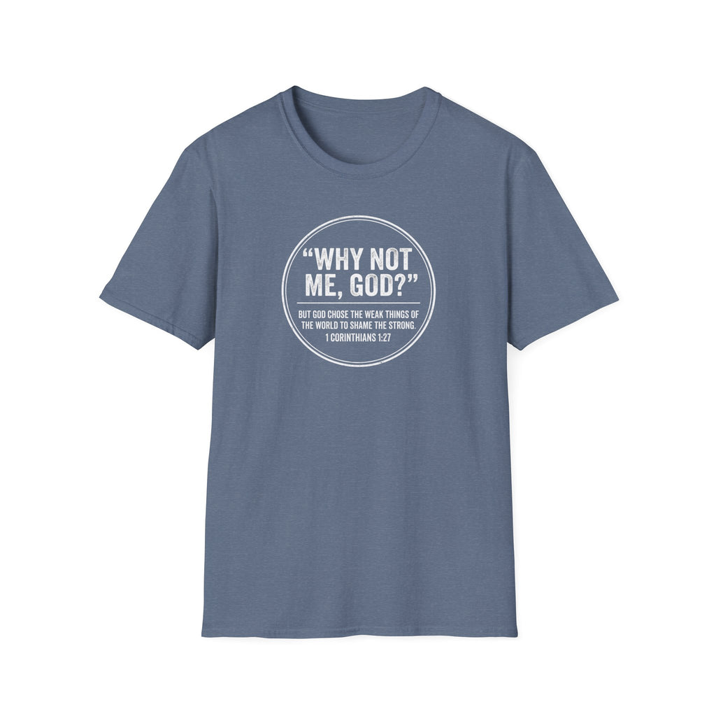 "Why Not Me, God?"  Tee