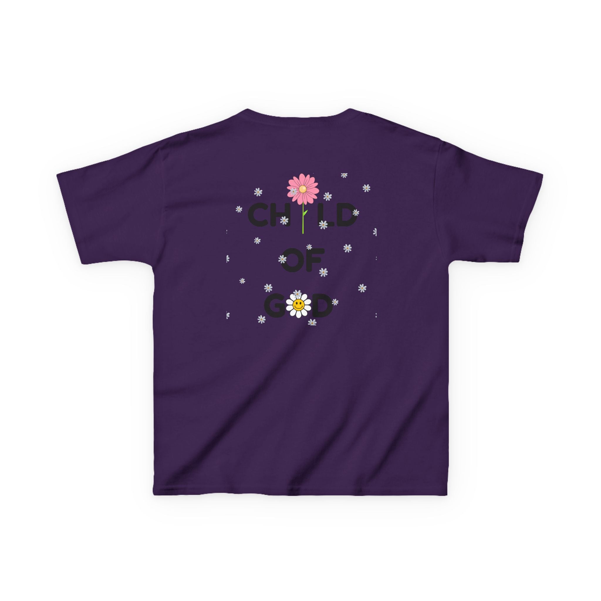 Child of God Kids Tee — Floral Daisy Christian T‑Shirt for Girls & Boys