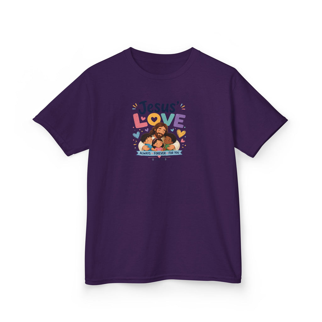 Kids Tee - "Jesus' Love" Colorful Faith Graphic