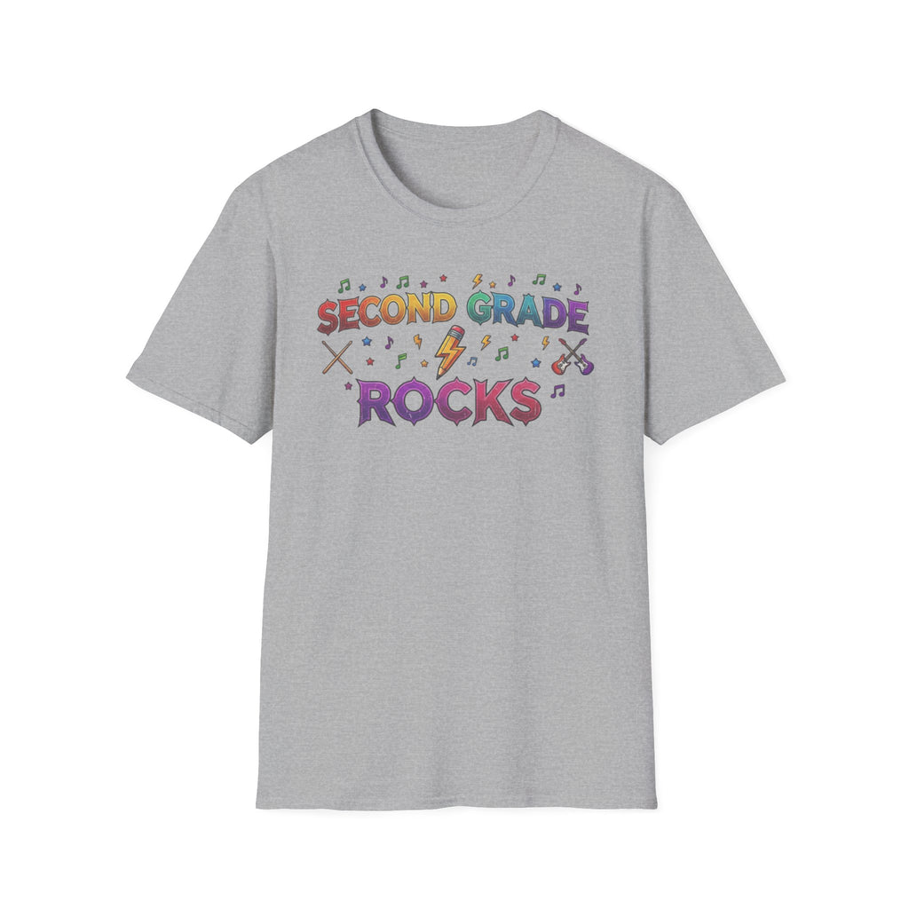 Second Grade Rocks T-Shirt — Fun Teacher & Student School Spirit Tee