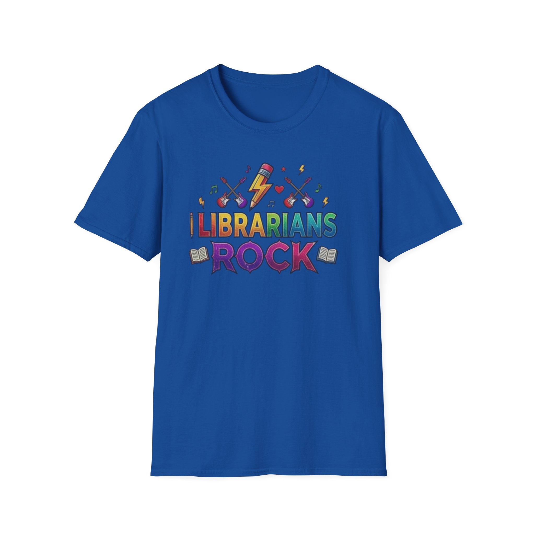 Librarians Rock T-Shirt — Colorful Music & Books Design