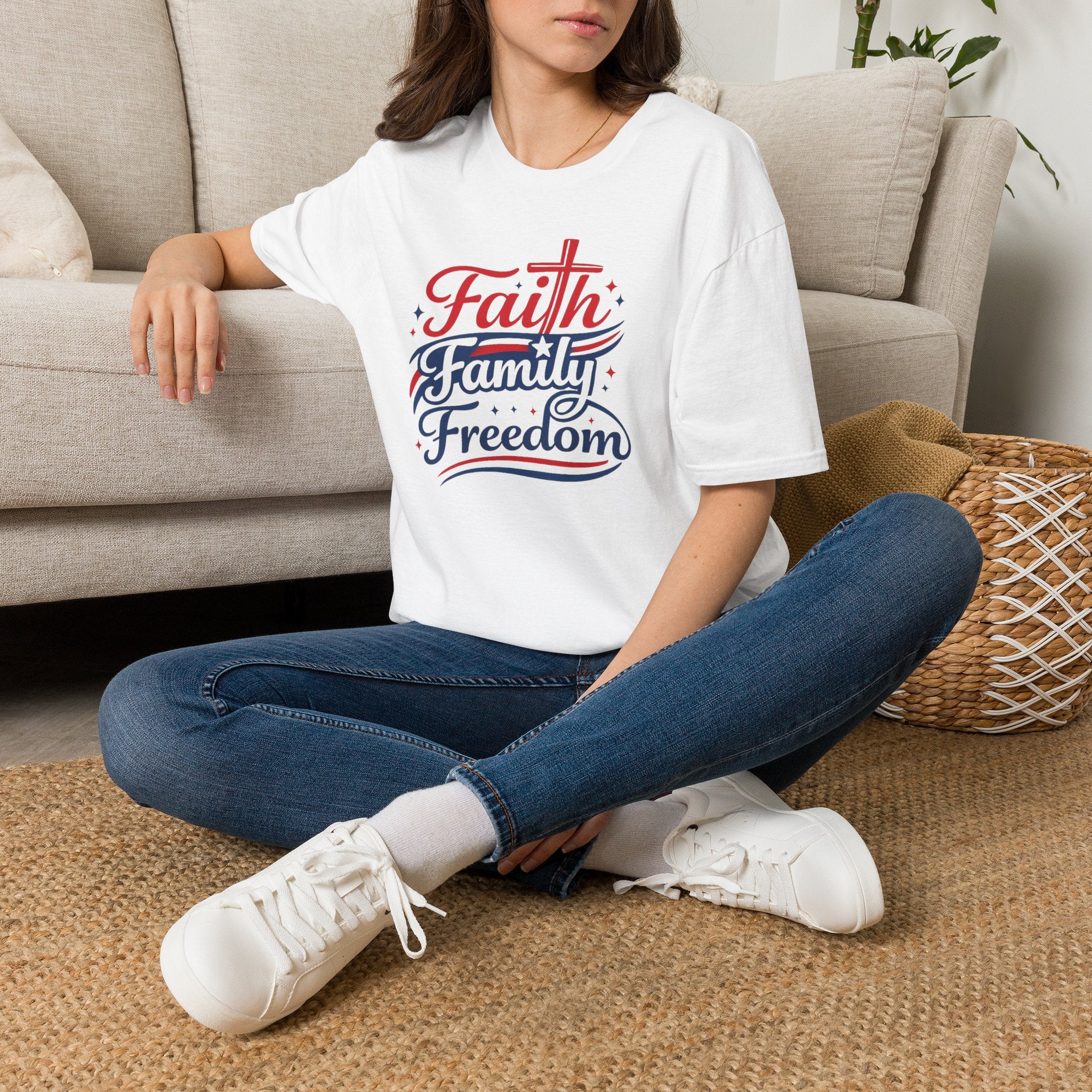 Faith Family Freedom T-Shirt — Patriotic Christian Tee