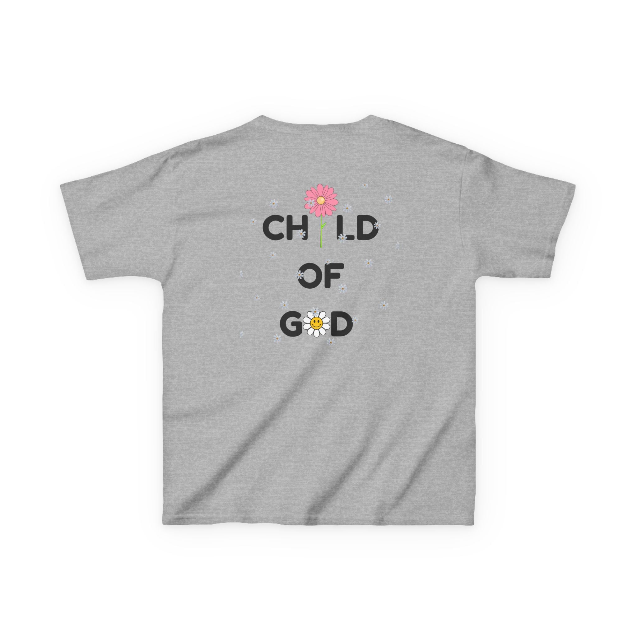 Child of God Kids Tee — Floral Daisy Christian T‑Shirt for Girls & Boys