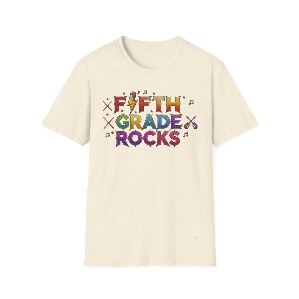 Fifth Grade Rocks T-Shirt — Colorful Back-to-School Teacher & Student Tee