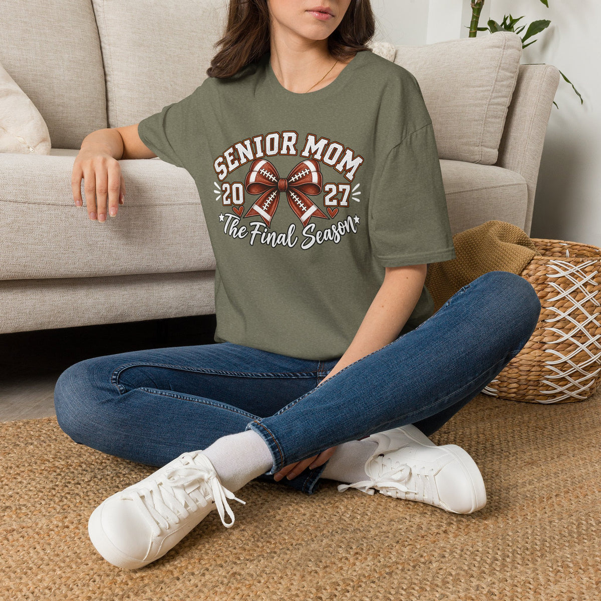 Senior Mom 2027 Football Tee – The Final Season