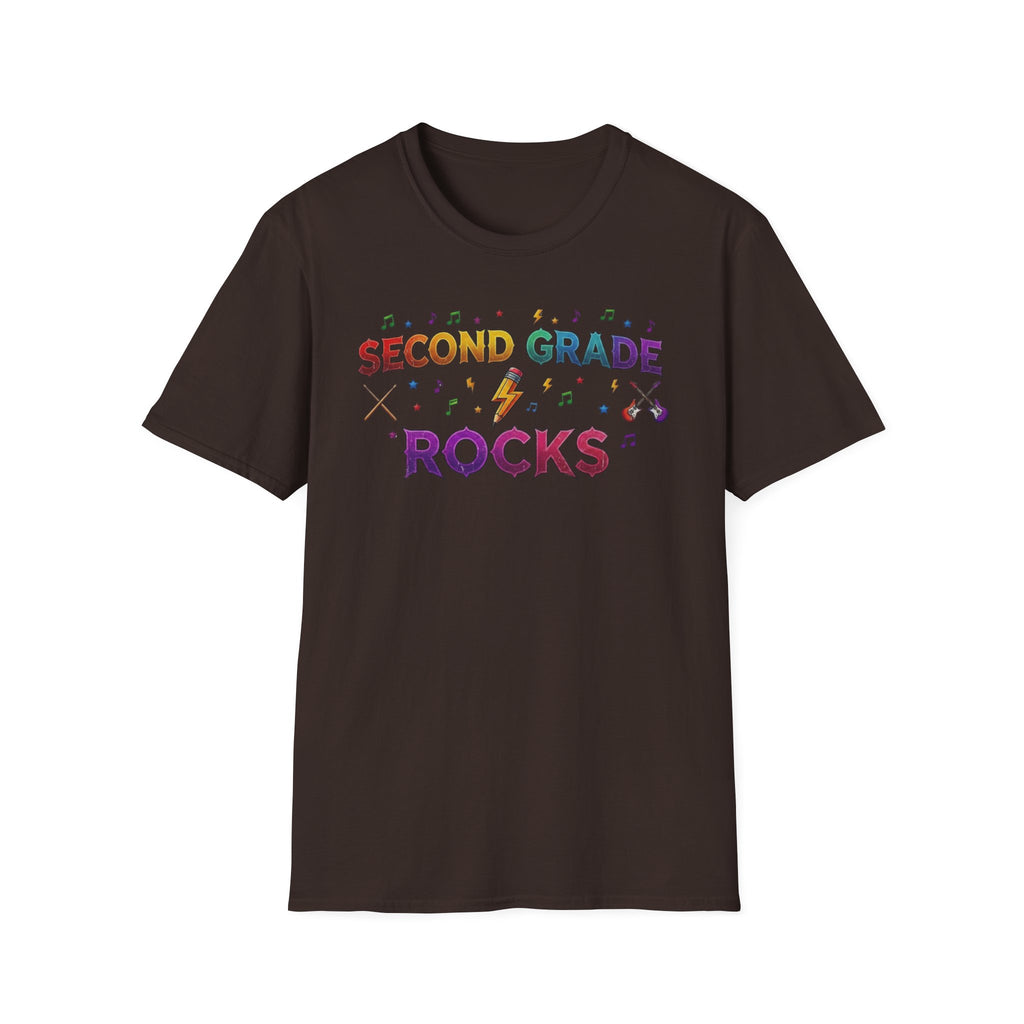 Second Grade Rocks T-Shirt — Fun Teacher & Student School Spirit Tee