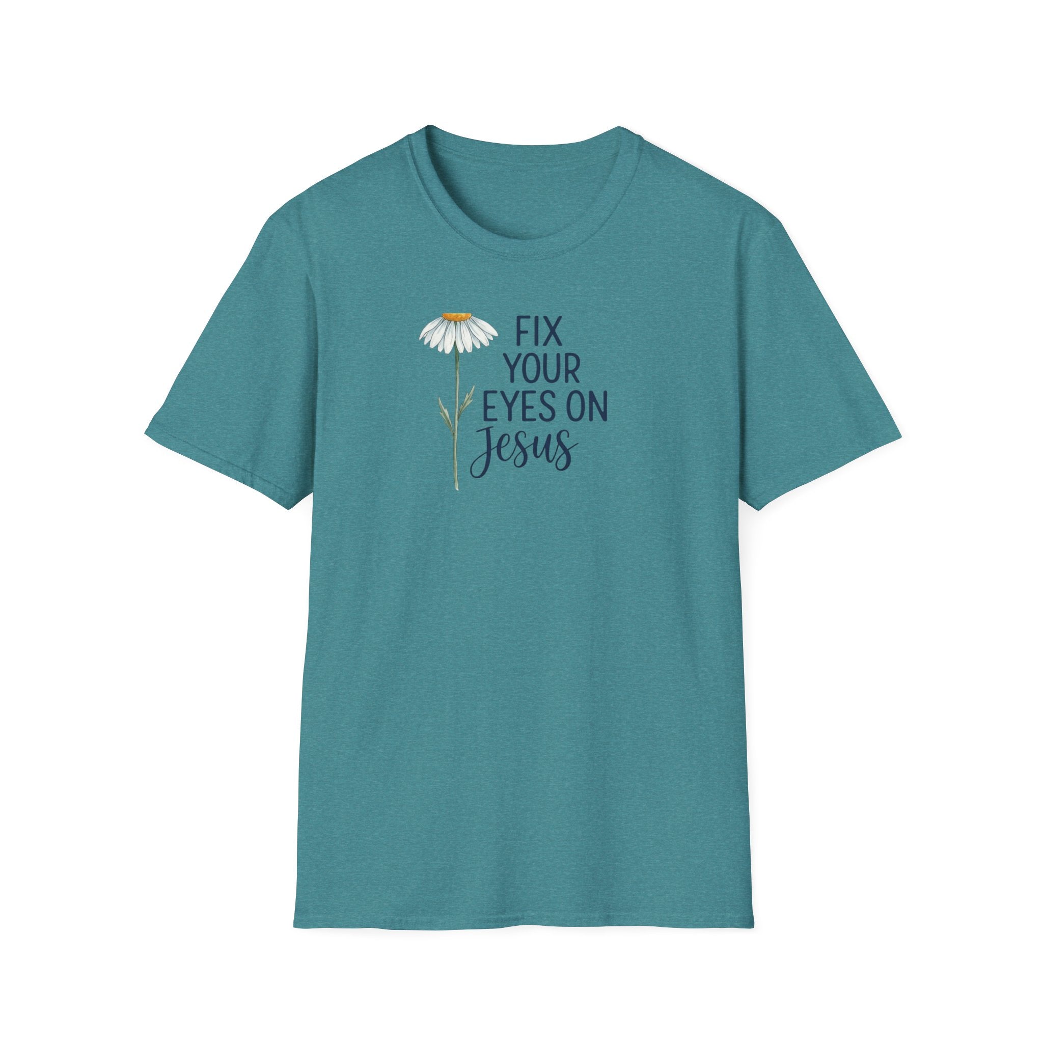 “Fix Your Eyes on Jesus” Daisy Christian Tee