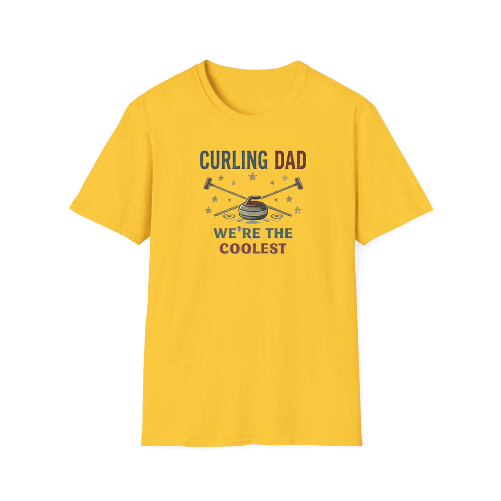 Curling Dad T-Shirt — "We're the Coolest" Retro Curling Family Tee