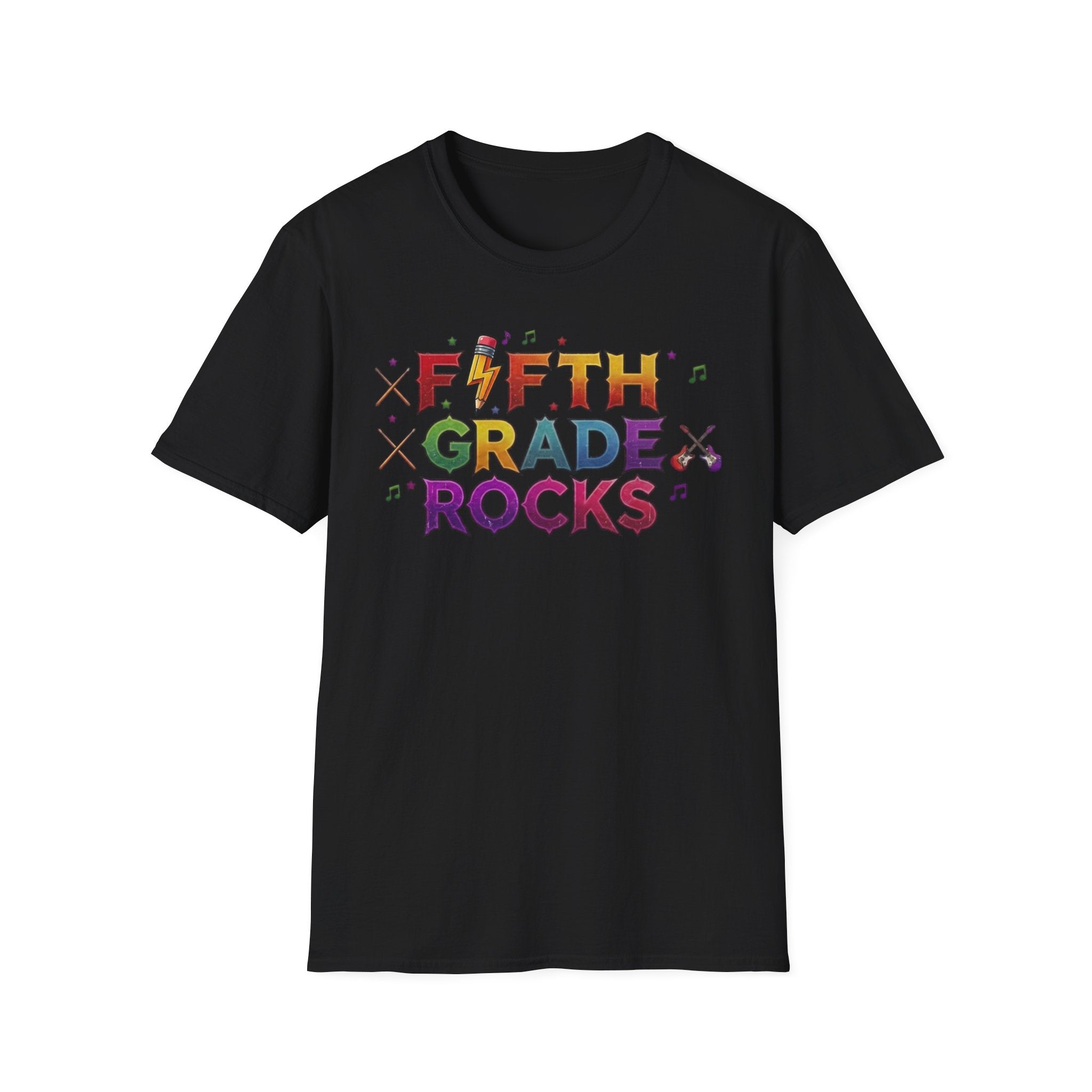 Fifth Grade Rocks T-Shirt — Colorful Back-to-School Teacher & Student Tee