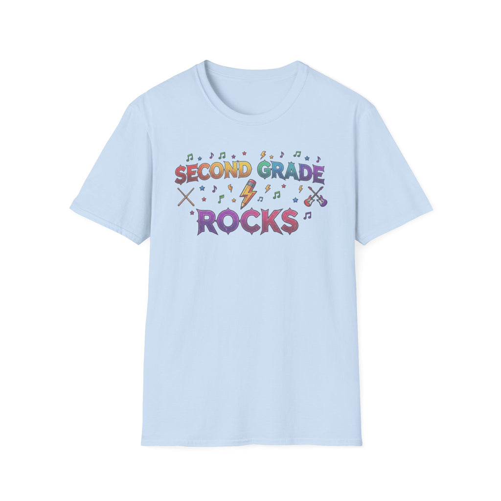 Second Grade Rocks T-Shirt — Fun Teacher & Student School Spirit Tee