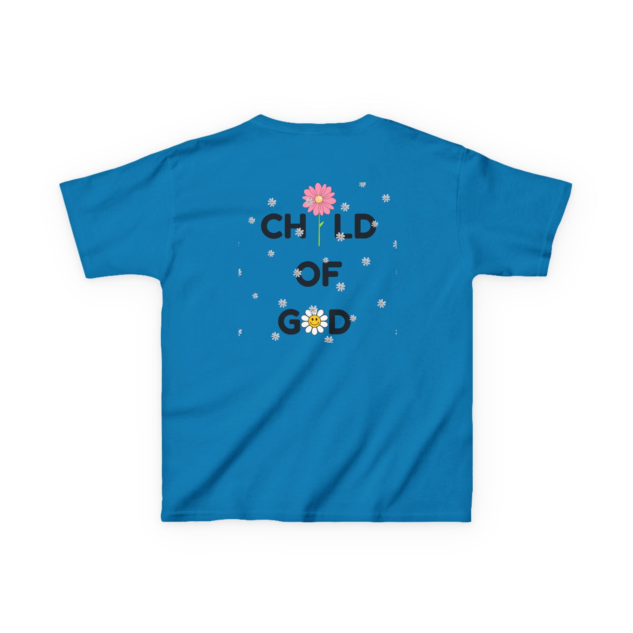 Child of God Kids Tee — Floral Daisy Christian T‑Shirt for Girls & Boys