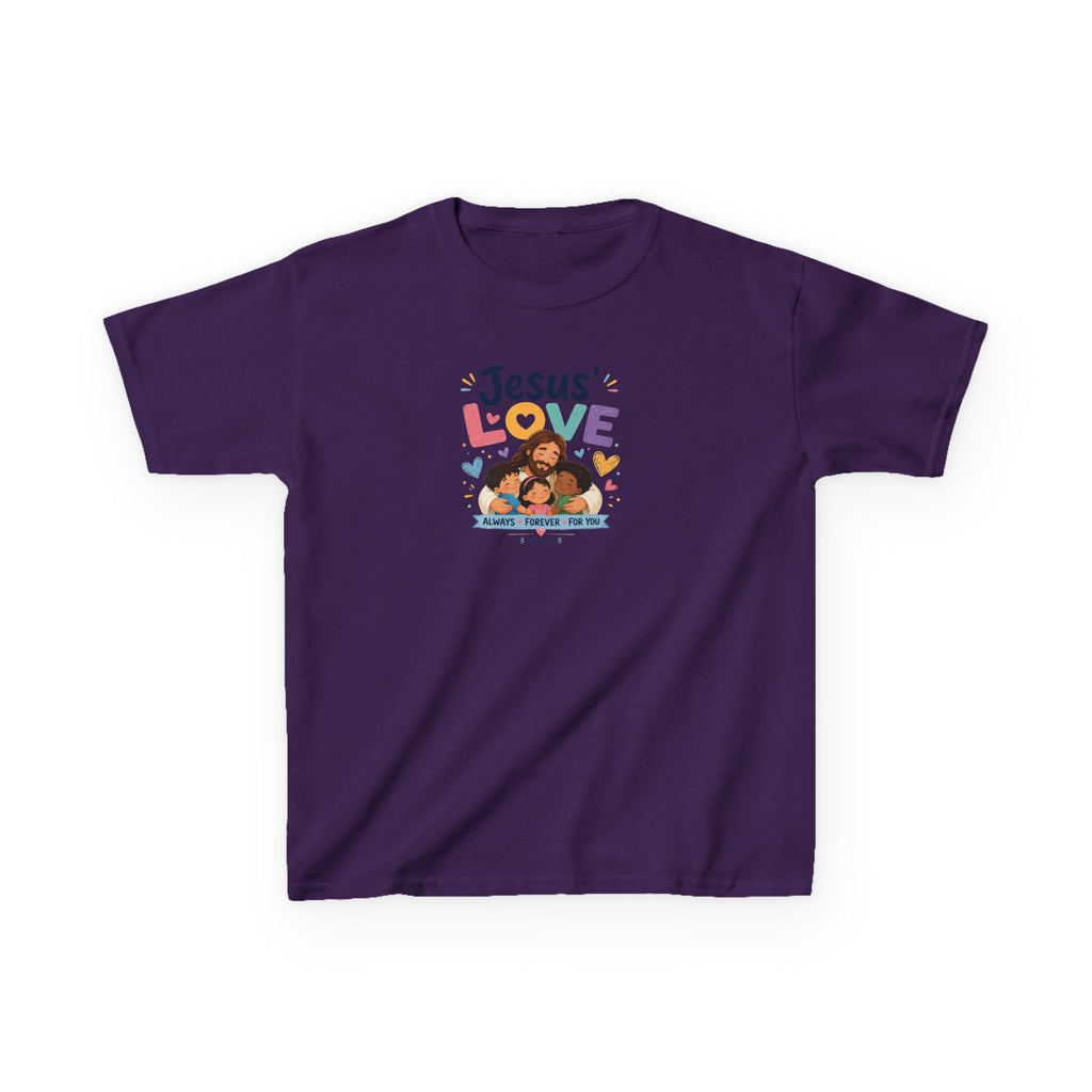 Kids Tee - "Jesus' Love" Colorful Faith Graphic