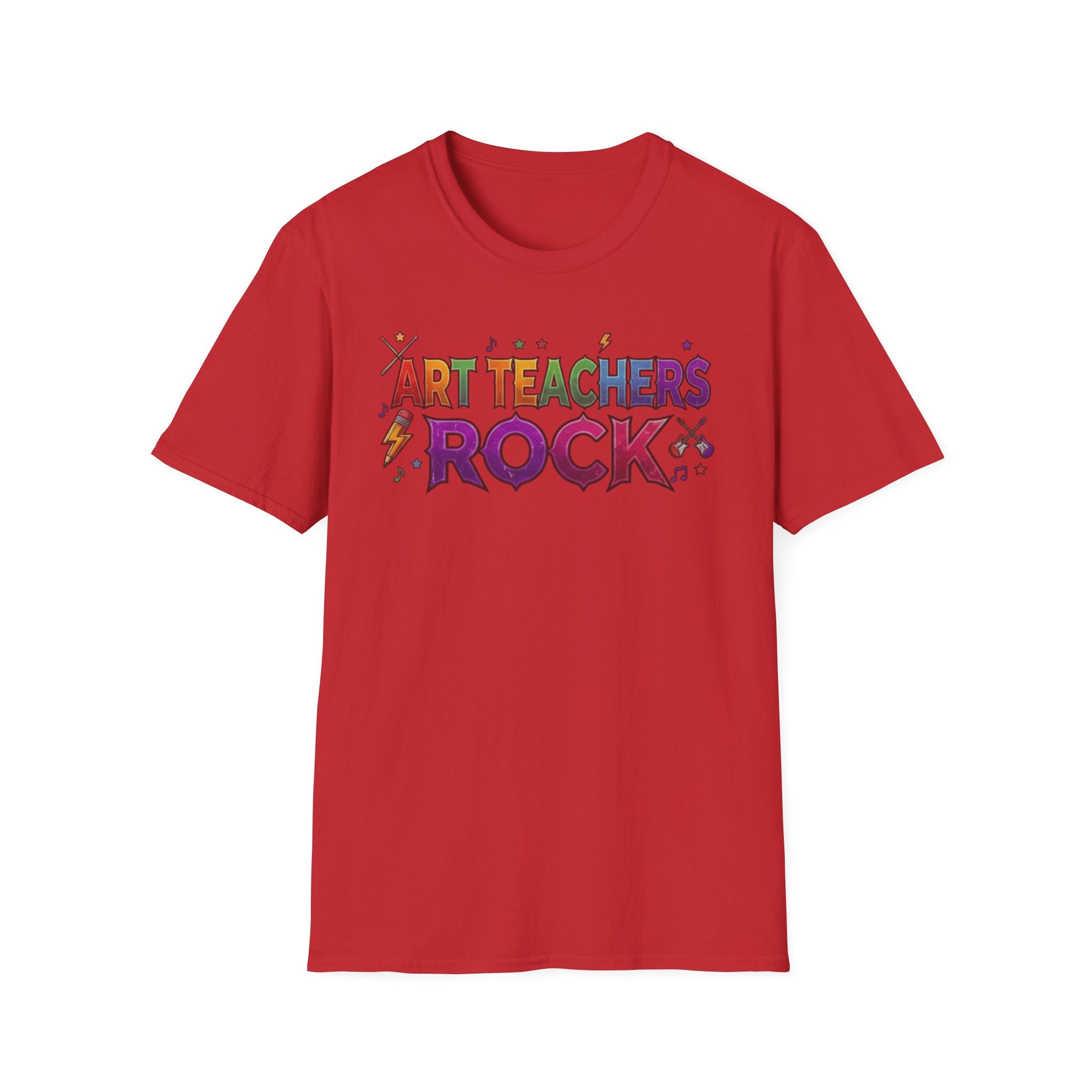 Art Teachers Rock T-Shirt — Colorful Music & Art Teacher Gift