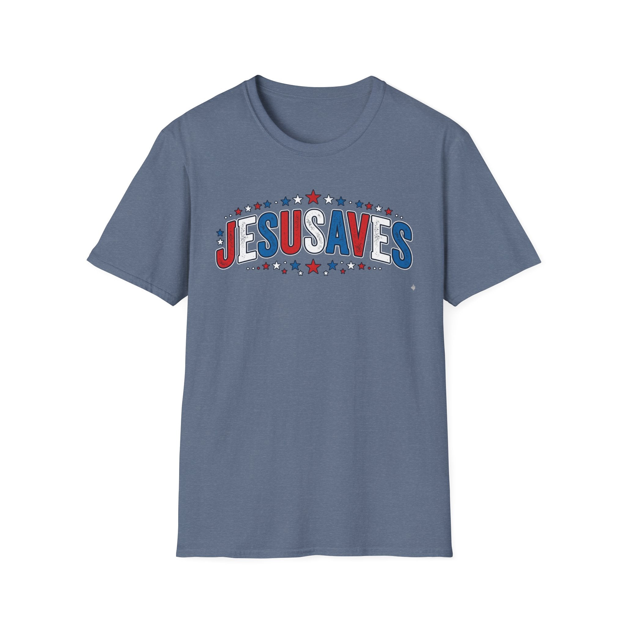 Jesus Saves T-Shirt — Patriotic Christian Faith Tee