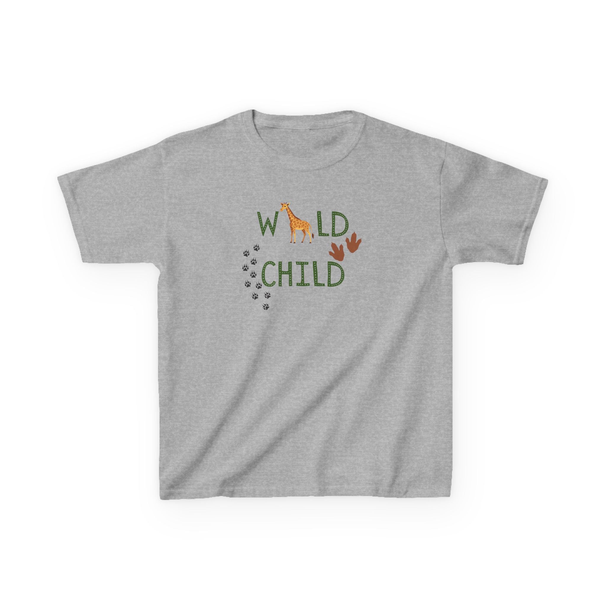 Kids Tee - "Wild Child" Safari Giraffe Graphic