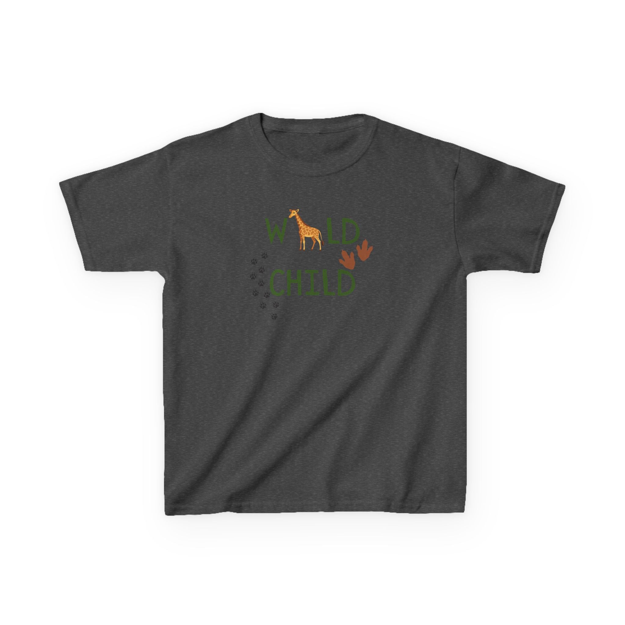 Kids Tee - "Wild Child" Safari Giraffe Graphic