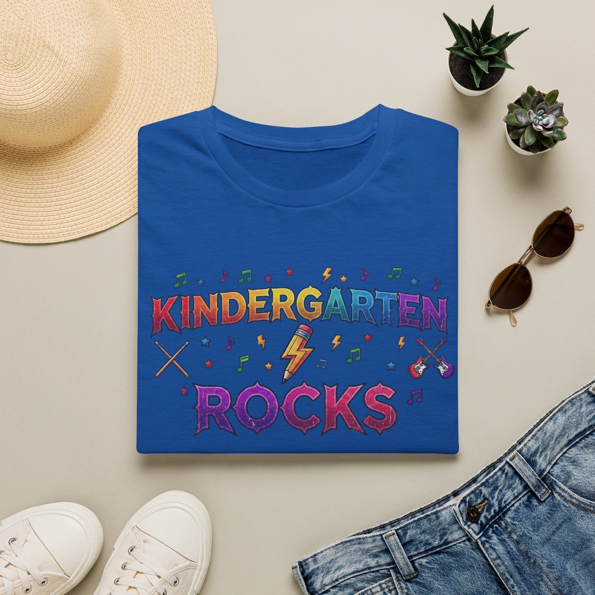 Kindergarten Rocks T-Shirt — Cute Colorful Back-to-School Tee for Teachers & Students