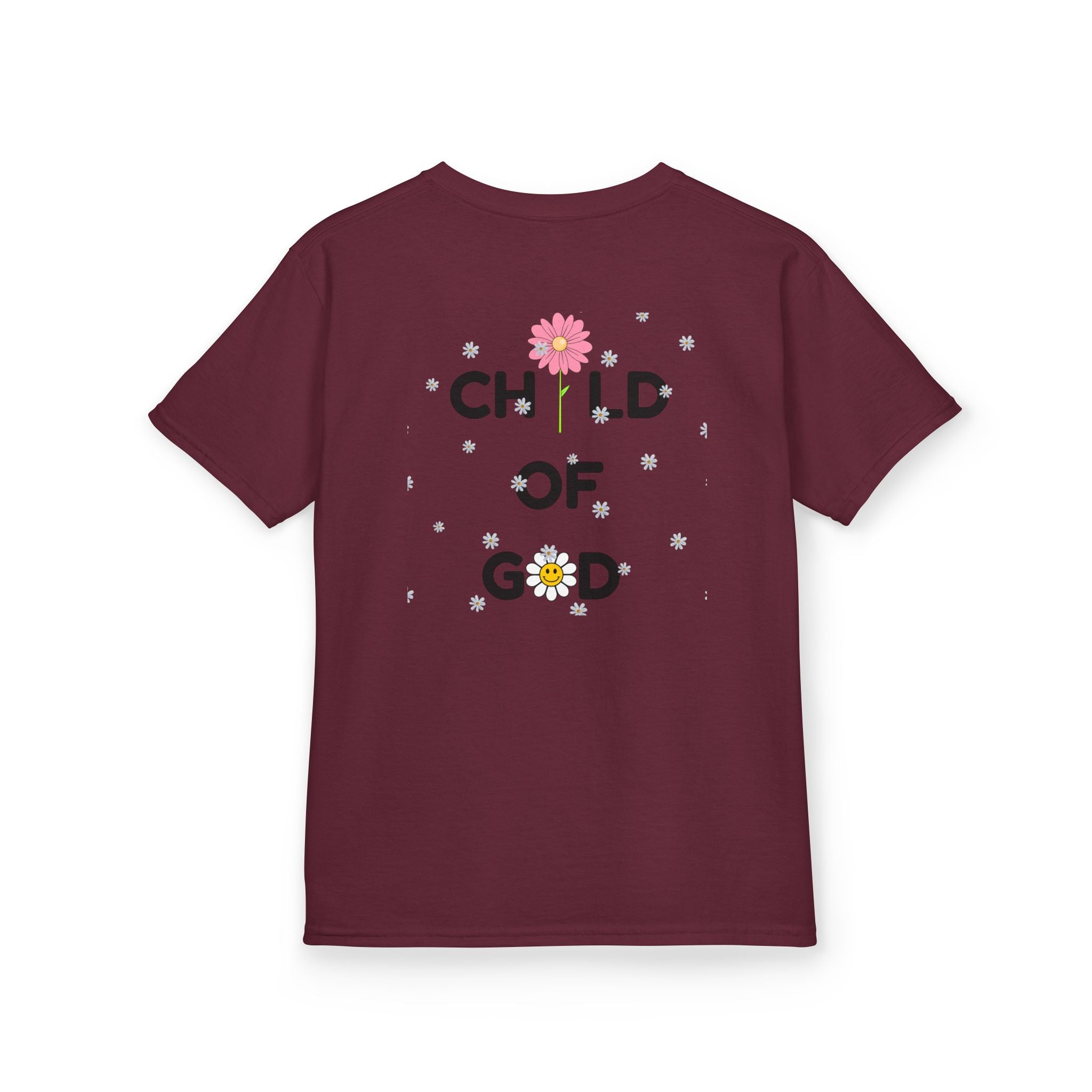 Child of God Kids Tee — Floral Daisy Christian T‑Shirt for Girls & Boys