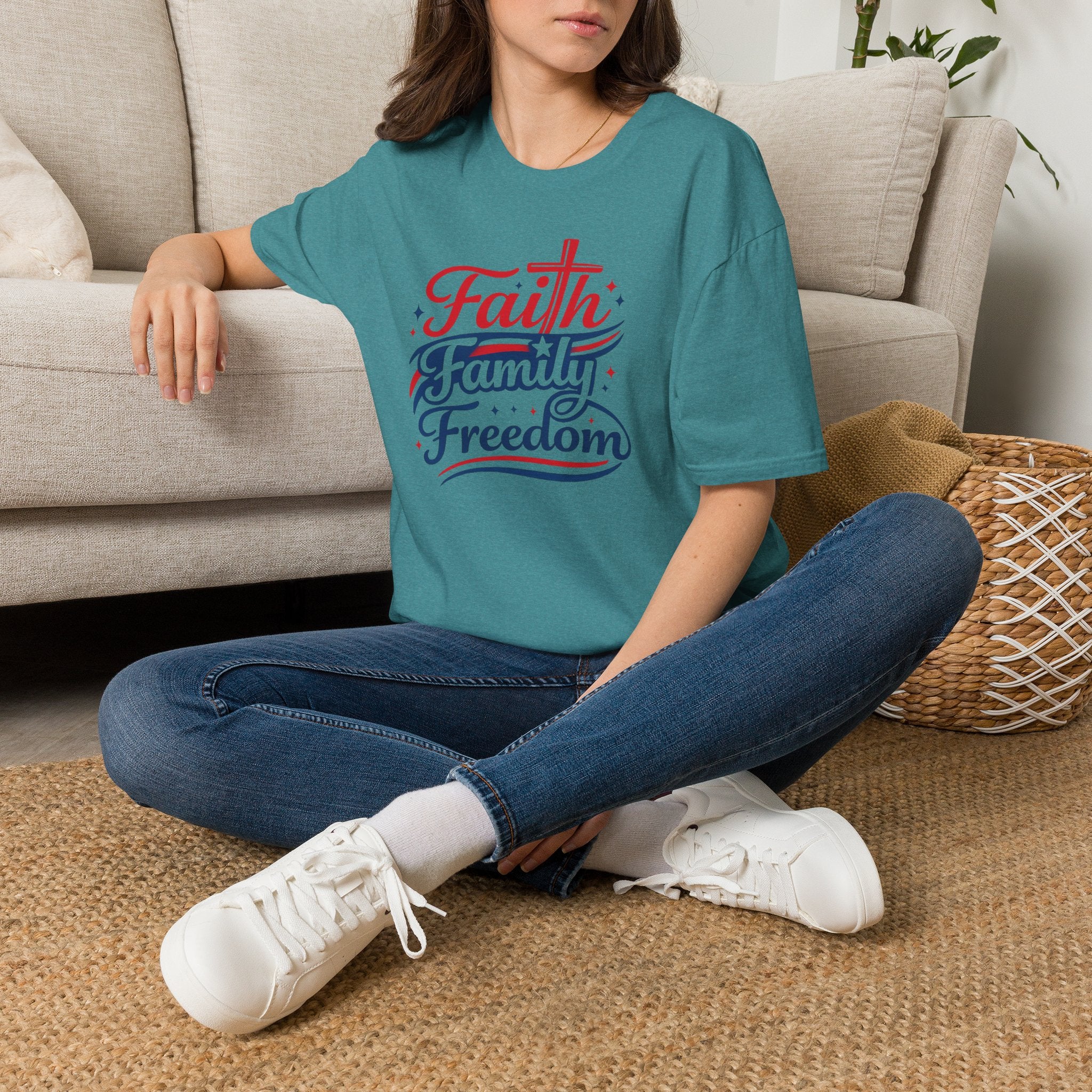Faith Family Freedom T-Shirt — Patriotic Christian Tee