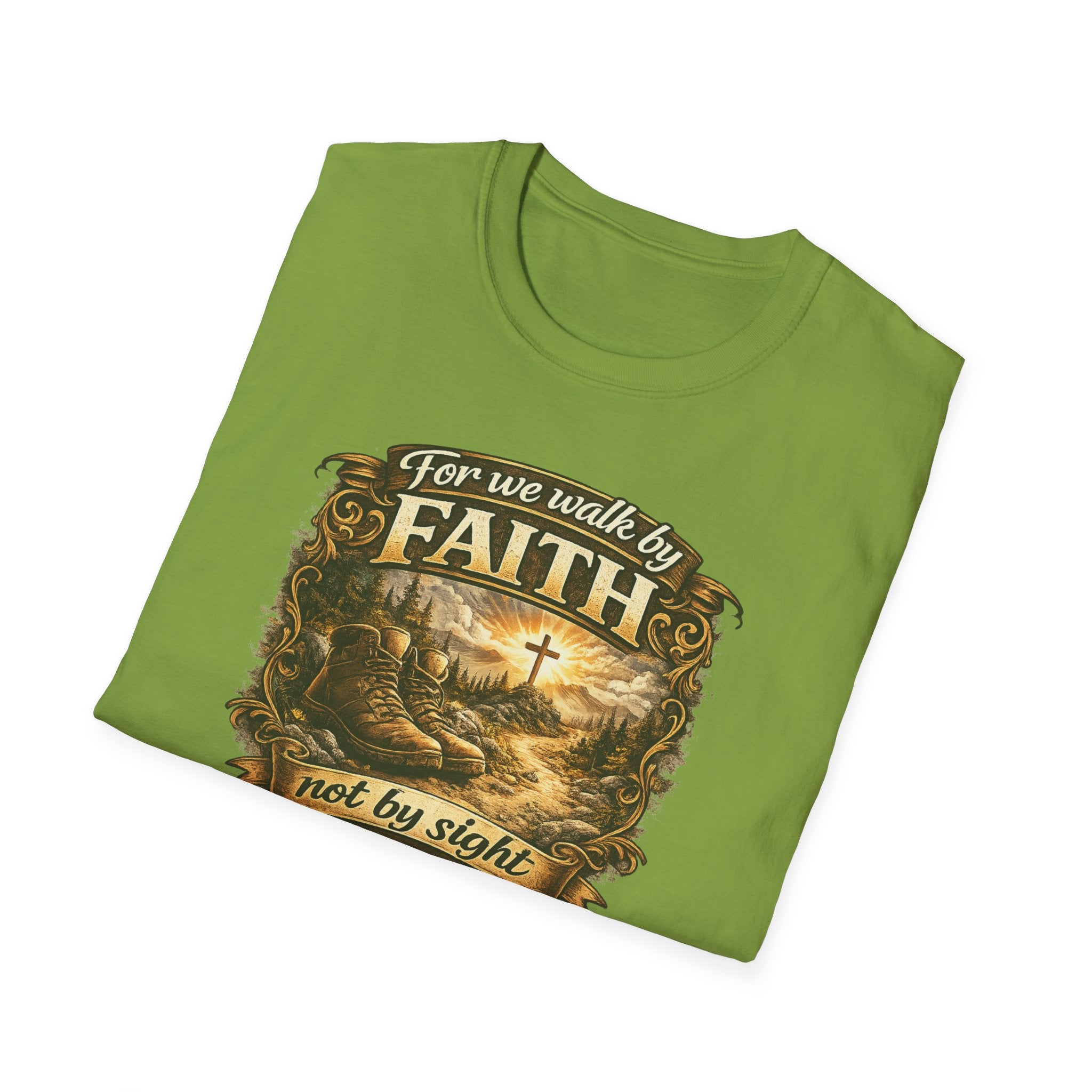 For We Walk By Faith Not By Sight Christian Tee
