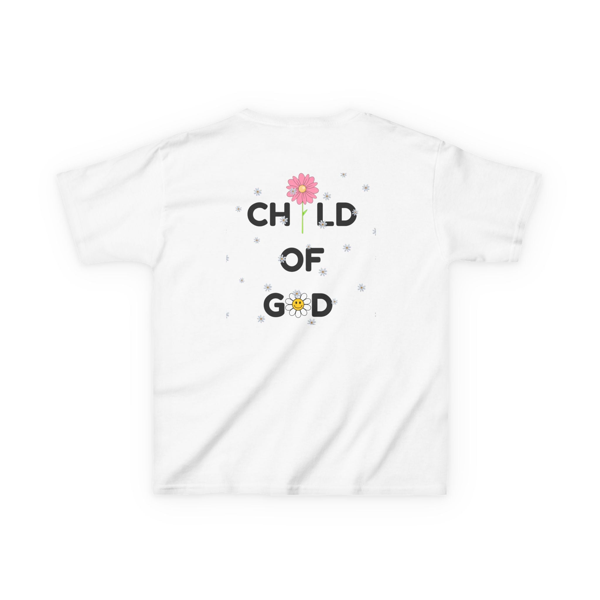 Child of God Kids Tee — Floral Daisy Christian T‑Shirt for Girls & Boys