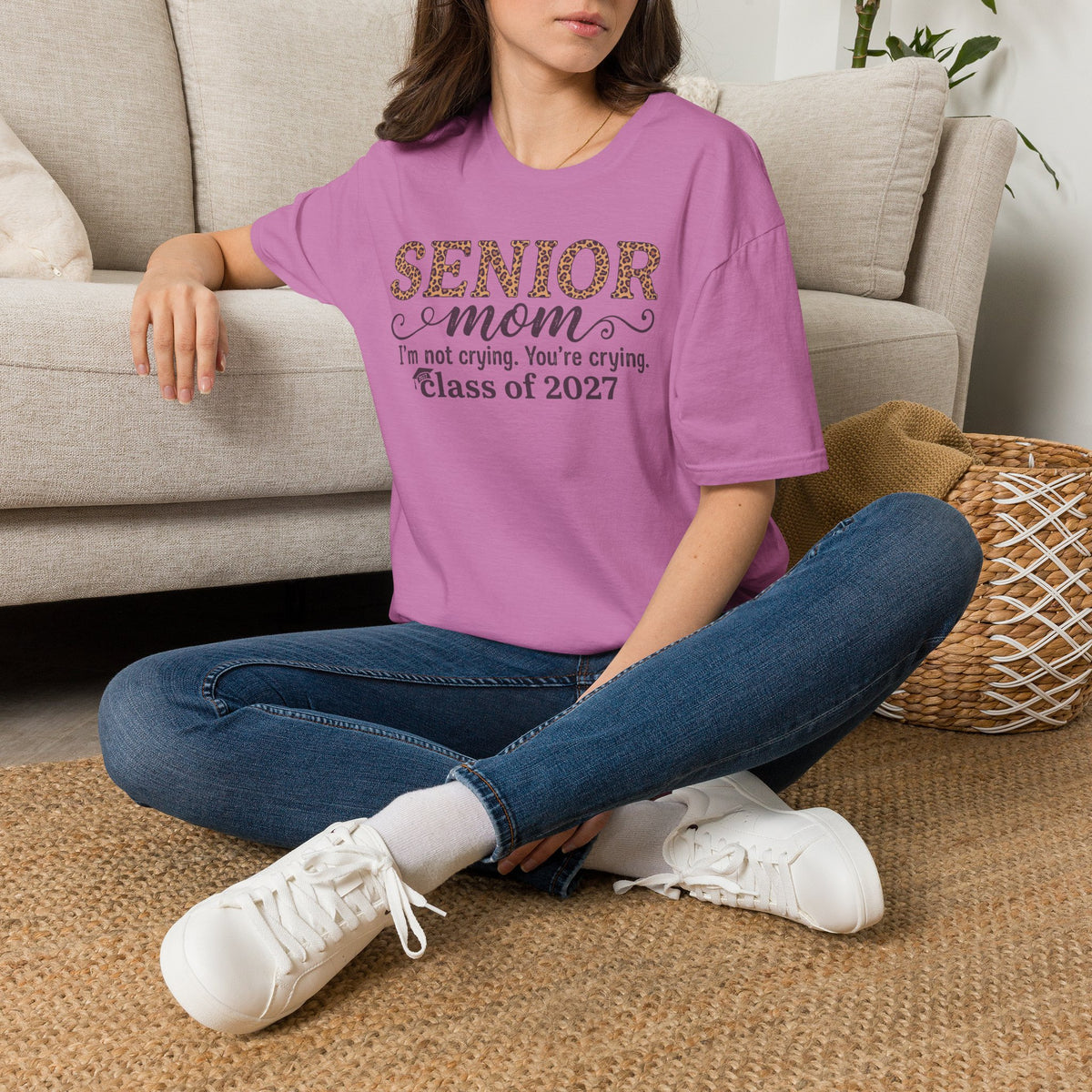 Senior Mom T‑Shirt — "I’m not crying. You’re crying." Class of 2027