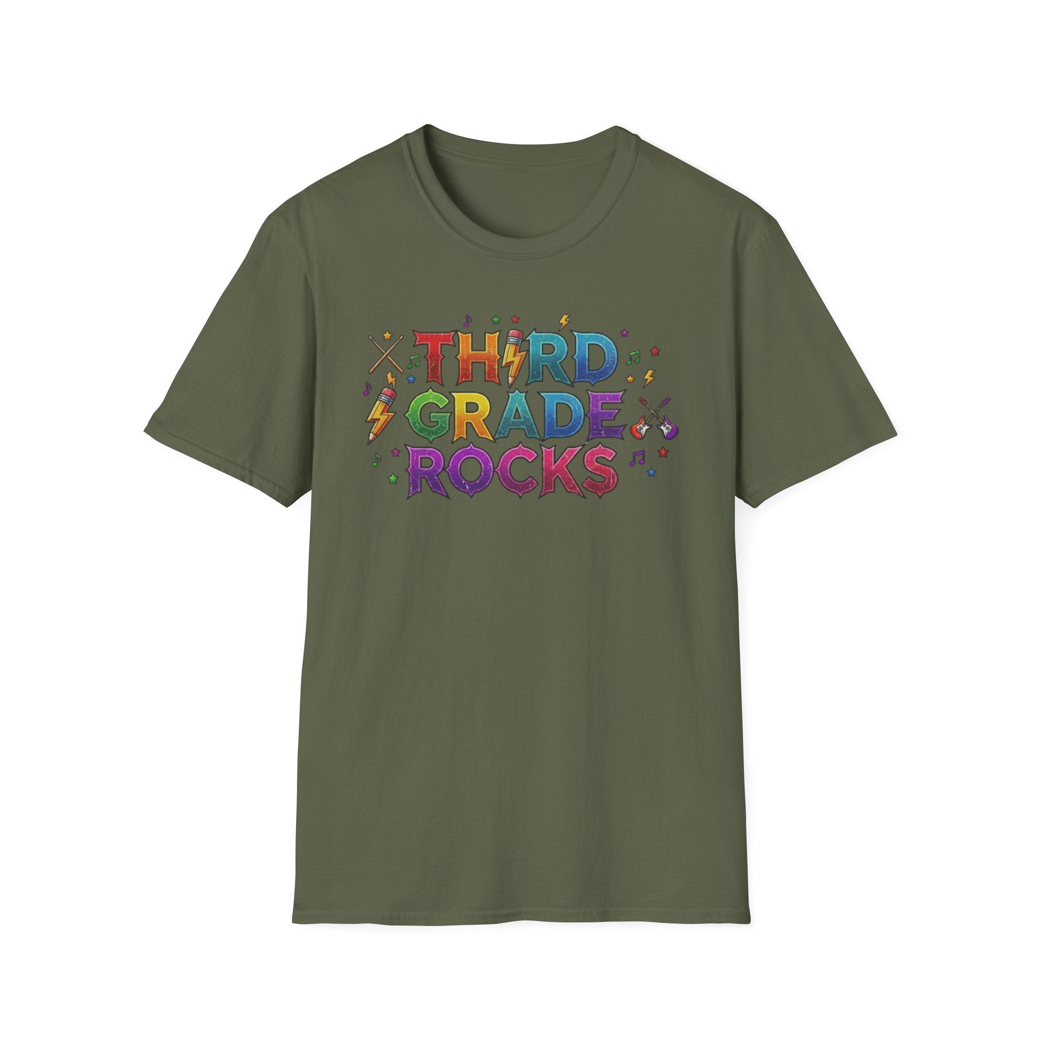 Third Grade Rocks T-Shirt — Colorful School Teacher & Student Tee